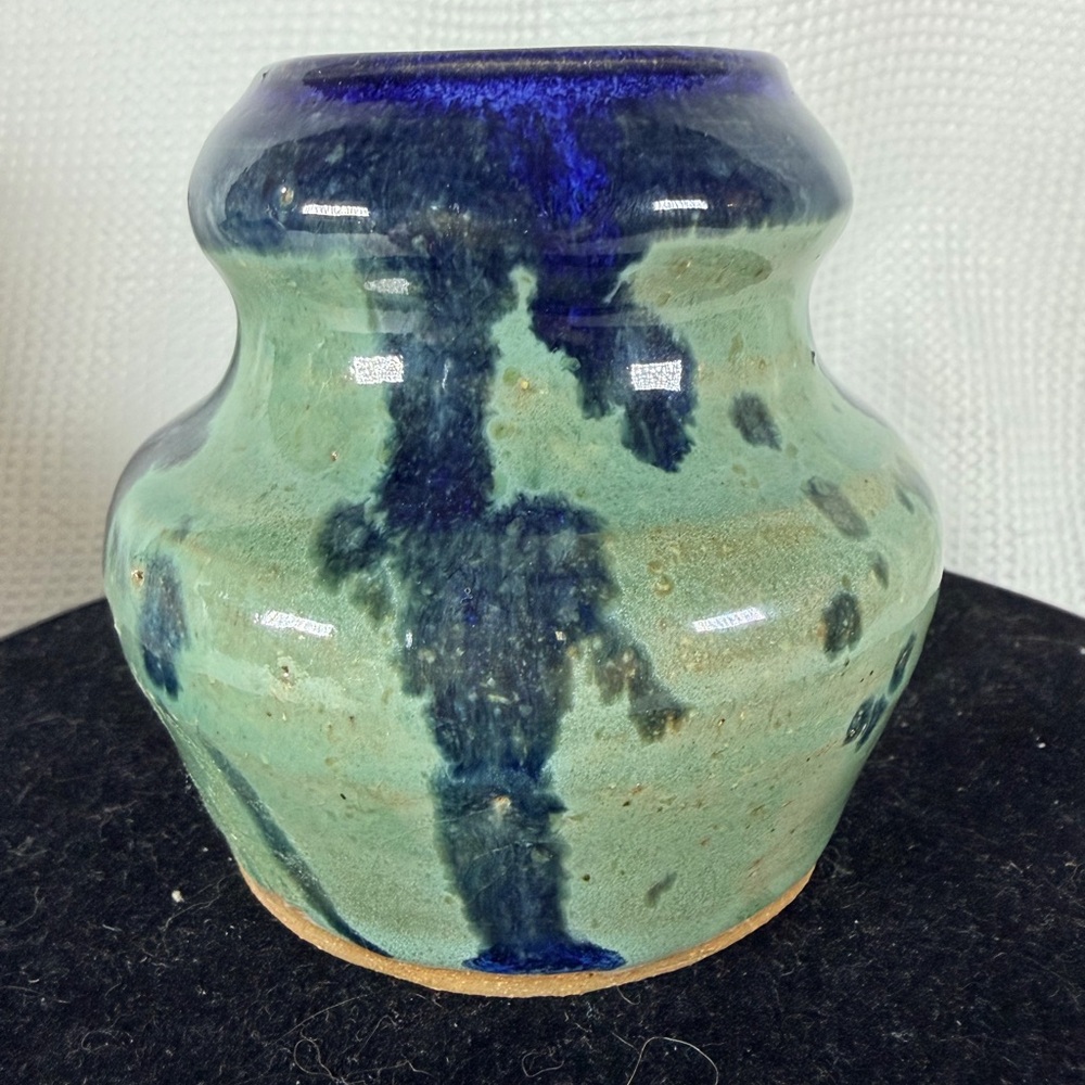 Handcrafted Blue and Green Vase